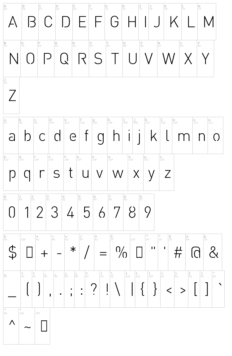 Streetvertising Public font map
